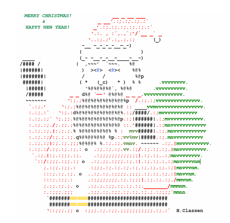 Ascii Santa 1994 by Heather Classen