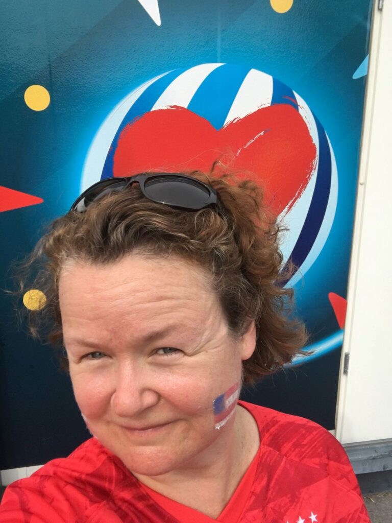 I got the chalk stuff this game, USWNT v Spain, June 24, 2019