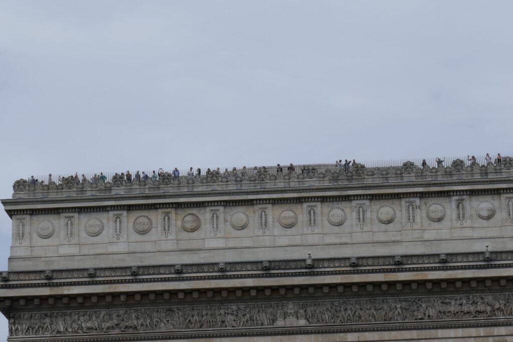 Tourists on the Arc de Triomphe, June 19, 2019