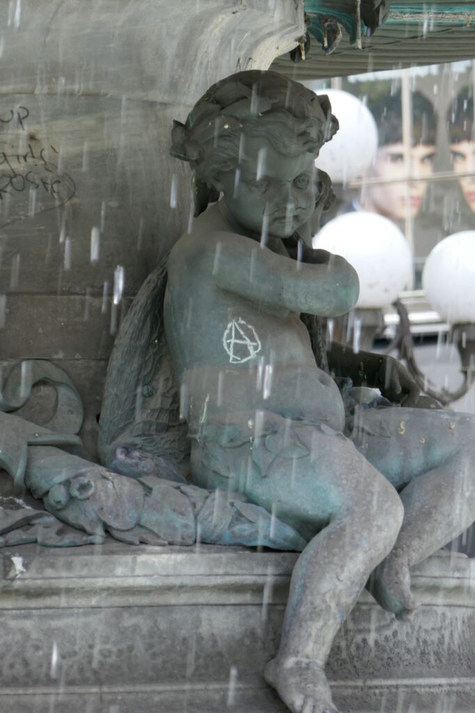 Anarchist Cherub Fountain, Paris, June 19, 2019
