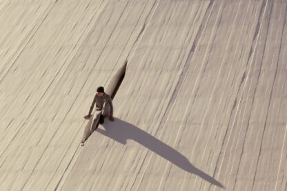 Boy Climbs Outside of Bibliotheque Oscar Niemeyer, Le Havre, June 21, 2019