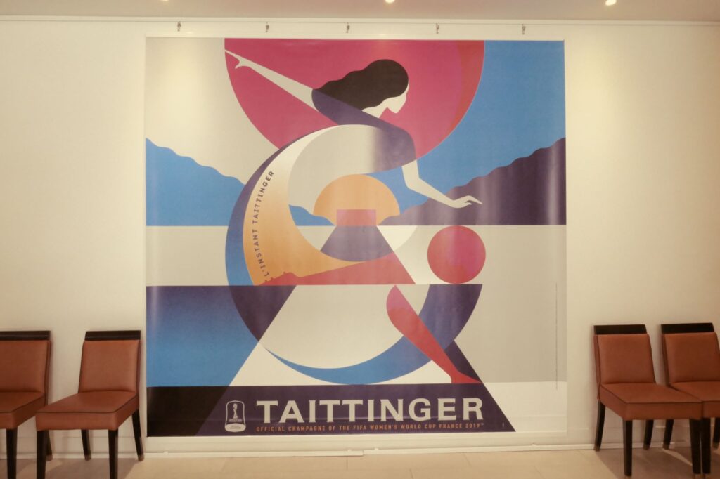 Taittinger Graphic Design for Women's World Cup, June 23, 2019