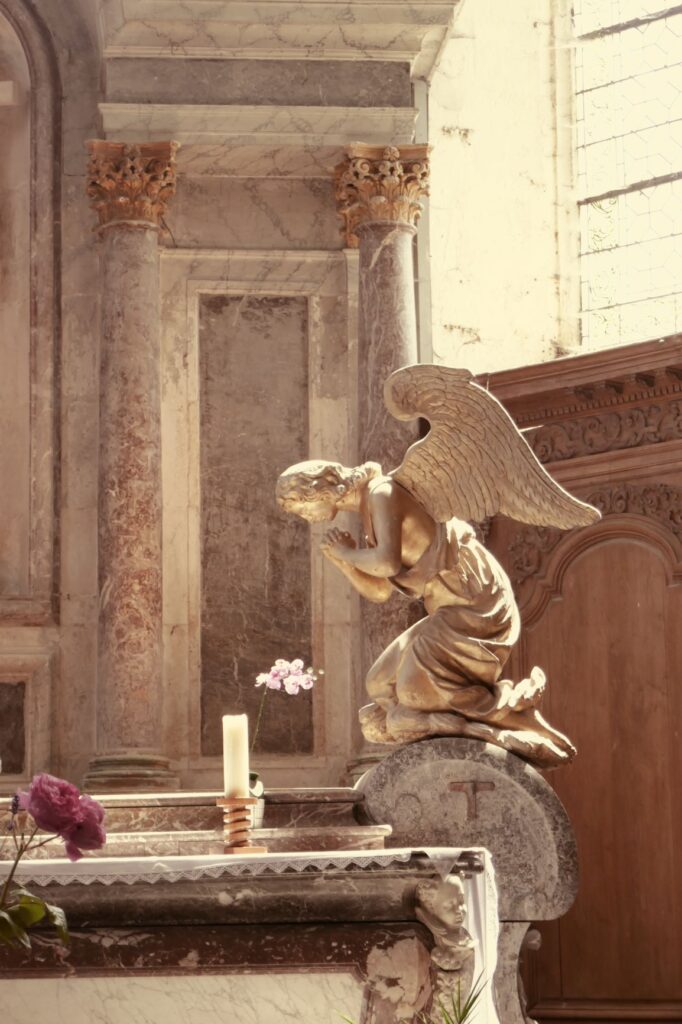 Angel in Abbaye Saint-Pierre d'Hautvillers, June 23, 2019