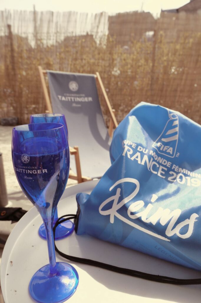 Free Champagne at the FIFA Fan Experience, Reims, France, June 24, 2019