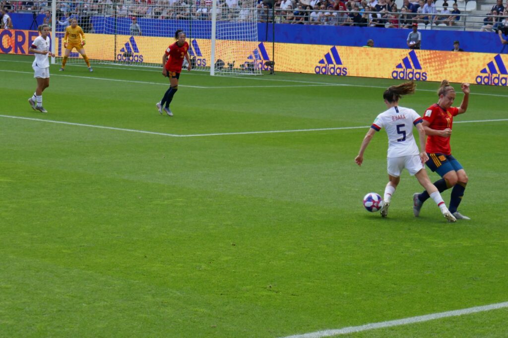 Kelley O'Hara, USWNT v Spain, Reims, June 24, 2019