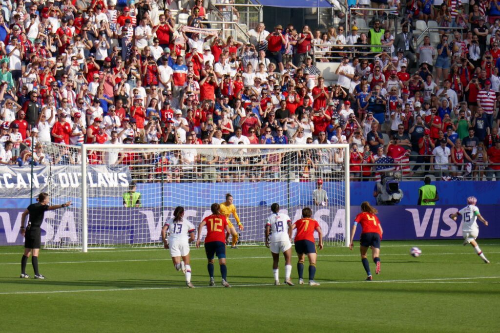 Rapinoe Penalty Kick, USWNT v Spain, Reims, France, June 24, 2019