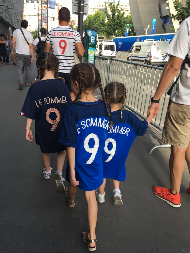 Little French Soccer Fans, USWNT v France, World Cup Quarterfinal in Paris, June 28, 2019