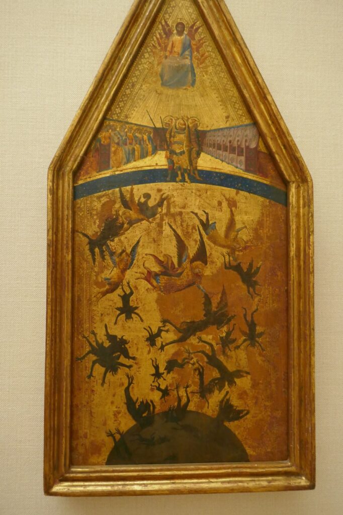 Maitre Des Anges Rebelles, St Marin partageant son manteau, circa 1340. At the Louvre, June 27, 2019